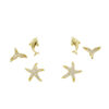 Set Orecchini Argento delfino con zirconi – Dorato - AOR1018