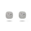 Orecchini Argento quadrati con zirconi – Rodiato - AOR1021