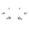 Set Orecchini Argento pesciolini con zirconi – Rodiato - AOR1023