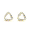 Orecchini Argento triangolo con zirconi &ndash; Dorato - AOR902