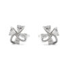 Orecchini Argento fiocco con zirconi &ndash; Rodiato - AOR904