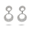 Orecchini Argento doppi cerchi con zirconi &ndash; Rodiato - AOR911