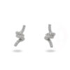 Orecchini Argento nodo con zirconi – Rodiato - AOR916
