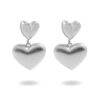 Orecchini Argento cuori doppi - Rodiato - AOR933