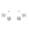Set Orecchini Argento fiocchi con zirconi – Rodiato - AOR960
