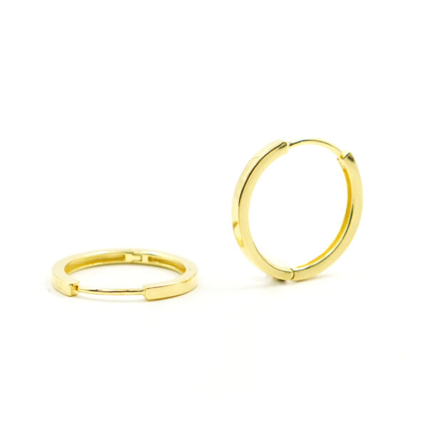 Orecchini Argento anelli 18mm – Dorato - AOR965