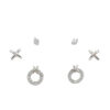 Set Orecchini Argento cerchio con zirconi – Rodiato - AOR966