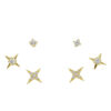 Set Orecchini Argento stelle con zirconi – Dorato - AOR972