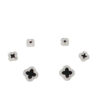Set Orecchini Argento fiore con zirconi – Rodiato - AOR973