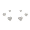 Set Orecchini Argento cuore con zirconi – Rodiato - AOR975
