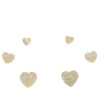 Set Orecchini Argento cuore con zirconi – Dorato - AOR976