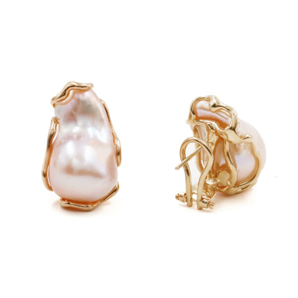 Orecchini Argento con perla – Rosè - AOR978