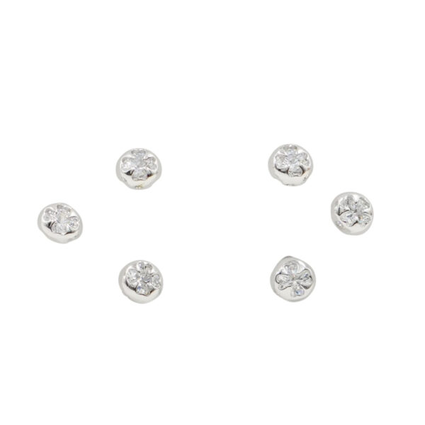 Set Orecchini Argento tondi con zirconi – Rodiato - AOR984