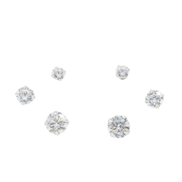 Set Orecchini Argento Punti Luce con zirconi – Rodiato - AOR986