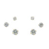 Set Orecchini Argento Punti Luce con zirconi – Dorato - AOR987