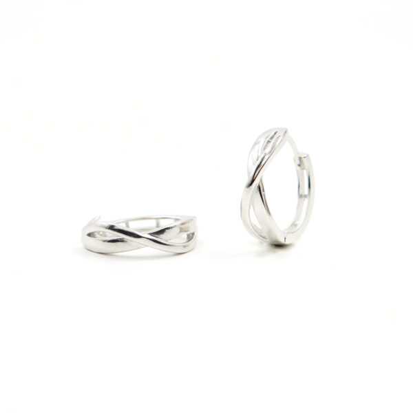 Orecchini Argento doppi cerchi 16mm – Rodiato - AOR997