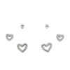 Set Orecchini Argento cuore e zirconi &ndash; Rodiato - AOR998