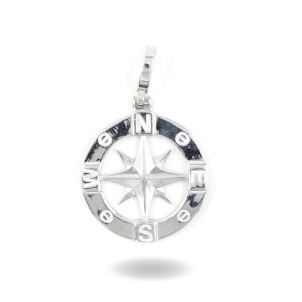 Pendente Argento Rosa dei Venti &ndash; Rodiato - ARG849