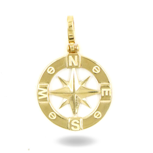 Pendente Argento Rosa dei Venti &ndash; Dorato - ARG852