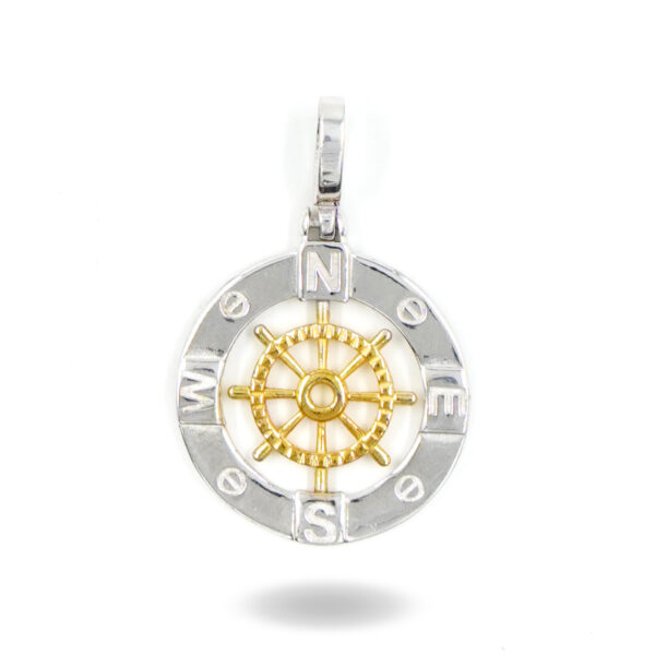 Pendente Argento Timone &ndash; Bicolore - ARG855
