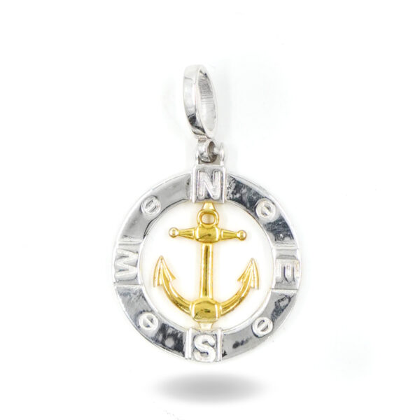 Pendente Argento Ancora - Bicolore - ARG856