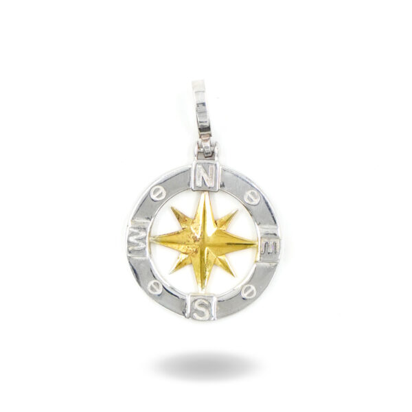 Pendente Argento Rosa dei Venti - Bicolore - ARG857