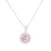 Collana Argento con zircone rosa – Rodiato - ARG864