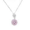 Collana Argento con zircone rosa – Rodiato - ARG875