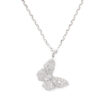 Collana Argento farfalla con zirconi – Rodiato - ARG877