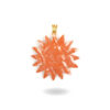 Pendente in corallo forma Sole - Dorato - ARG903