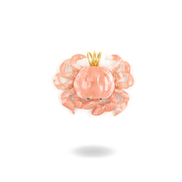 Pendente in corallo forma Granchio - Dorato - ARG906