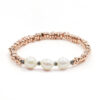 Bracciale Elastico ematite rosè e perle - BRA2041