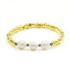 Bracciale Elastico ematite gold e perle - BRA2042