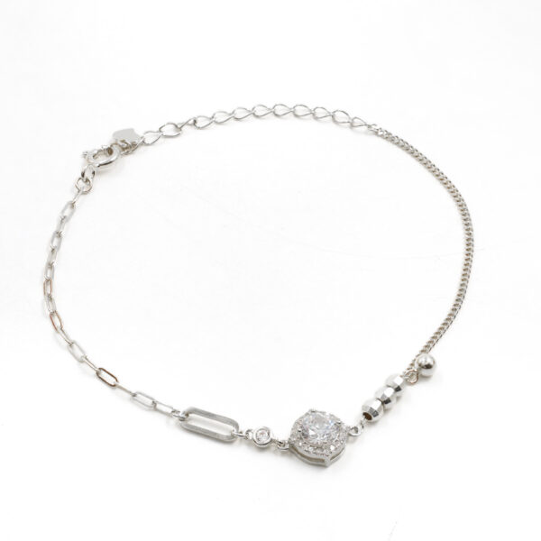 Bracciale Argento con zirconi &ndash; Rodiato - BRA2046