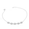 Bracciale Argento 5 cuori con zirconi – Rodiato - BRA2052