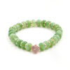 Bracciale Elastico in giada verde e charms - BRA2398