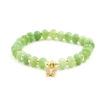 Bracciale Elastico in giada verde e charms - BRA2404