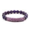 Bracciale Elastico in ametista e zirconi - BRA2414