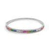 Bracciale Argento con zirconi multicolor - Rodiato - BRA2421