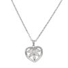 Collana Argento cuore con zirconi - Rodiato - COL2698