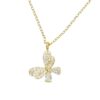 Collana Argento farfalla con zirconi - Rodiato - COL2705