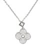 Collana Argento fiore con zirconi - Rodiato - COL2727