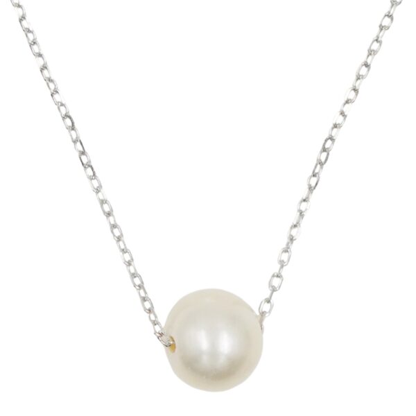 Collana Argento con Perla - Rodiato - COL2729