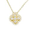 Collana Argento fiore con zirconi - Dorato - COL2732