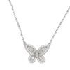 Collana Argento farfalla con zirconi - Rodiato - COL2739