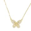 Collana Argento farfalla con zirconi - Rodiato - COL2740