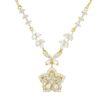 Collana Argento stella con zirconi - Dorato - COL2742