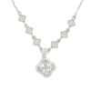 Collana Argento fiore con zirconi - Rodiato - COL2743