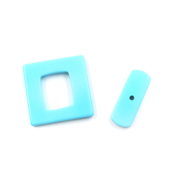 Pasta Turchese chiusura quadrata 30mm