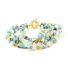Bracciale larimar, opale, chiusura argento - BRA2232
